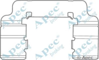 APEC BRAKING kit1163 -  Комплектующие, тормозные колодки